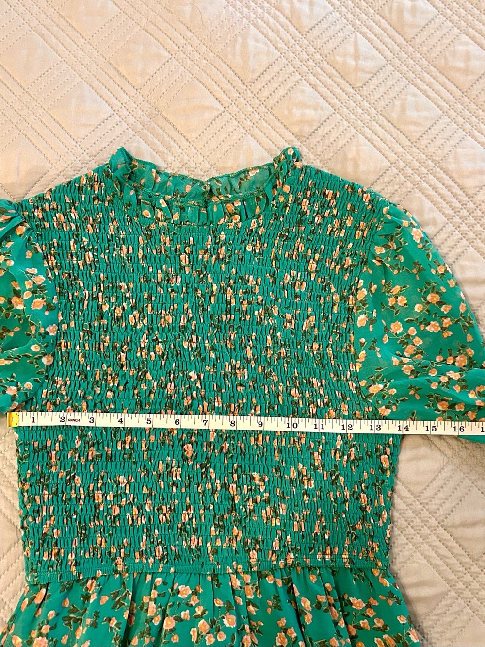 Women’s Teal Floral Dress, Size Small, EUC - Picture 6 of 11